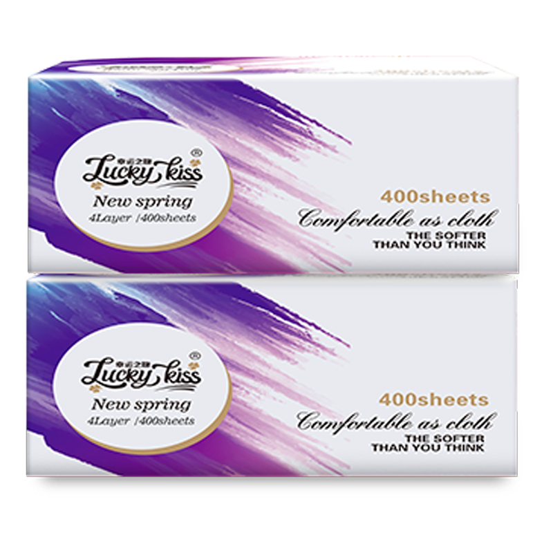 幸运之吻白色抽纸